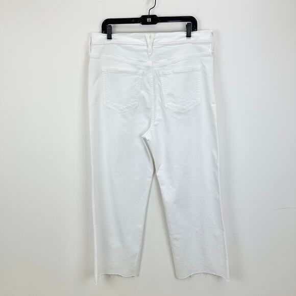 J.Crew Slim Wide Leg Jean White High Waisted Classic Stretch Denim US 32 NWT - Picture 6 of 12